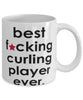 Funny B3st F-cking Curling Player Ever Coffee Mug White