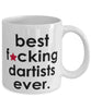 Funny B3st F-cking Dartists Ever Coffee Mug White