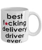 Funny B3st F-cking Delivery Driver Ever Coffee Mug White