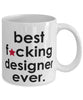Funny B3st F-cking Designer Ever Coffee Mug White