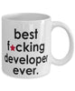 Funny B3st F-cking Developer Ever Coffee Mug White