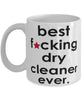 Funny B3st F-cking Dry Cleaner Ever Coffee Mug White