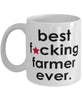 Funny B3st F-cking Farmer Ever Coffee Mug White