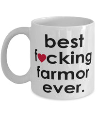 Funny B3st F-cking Farmor Ever Coffee Mug White