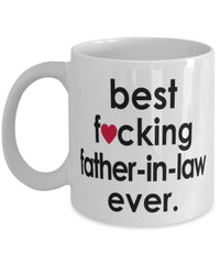 Funny B3st F-cking Father-in-law Ever Coffee Mug White