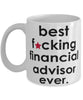 Funny B3st F-cking Financial Advisor Ever Coffee Mug White