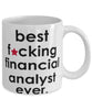 Funny B3st F-cking Financial Analyst Ever Coffee Mug White