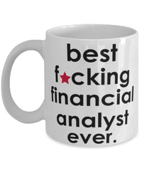 Funny B3st F-cking Financial Analyst Ever Coffee Mug White