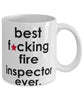 Funny B3st F-cking Fire Inspector Ever Coffee Mug White