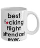 Funny B3st F-cking Flight Attendant Ever Coffee Mug White