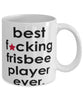 Funny B3st F-cking Frisbee Player Ever Coffee Mug White