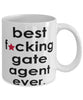 Funny B3st F-cking Gate Agent Ever Coffee Mug White