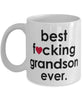 Funny B3st F-cking Grandson Ever Coffee Mug White