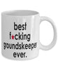 Funny B3st F-cking Groundskeeper Ever Coffee Mug White