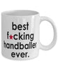 Funny B3st F-cking Handballer Ever Coffee Mug White