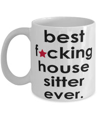 Funny B3st F-cking House Sitter Ever Coffee Mug White