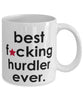 Funny B3st F-cking Hurdler Ever Coffee Mug White