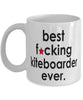 Funny B3st F-cking Kiteboarder Ever Coffee Mug White