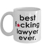 Funny B3st F-cking Lawyer Ever Coffee Mug White