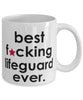 Funny B3st F-cking Lifeguard Ever Coffee Mug White