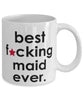 Funny B3st F-cking Maid Ever Coffee Mug White