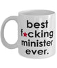 Funny B3st F-cking Minister Ever Coffee Mug White