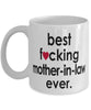 Funny B3st F-cking Mother-in-law Ever Coffee Mug White