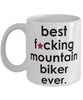 Funny B3st F-cking Mountain Biker Ever Coffee Mug White
