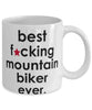 Funny B3st F-cking Mountain Biker Ever Coffee Mug White