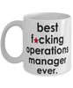 Funny B3st F-cking Operations Manager Ever Coffee Mug White