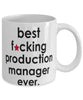 Funny B3st F-cking Production Manager Ever Coffee Mug White