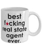 Funny B3st F-cking Real Estate Agent Ever Coffee Mug White
