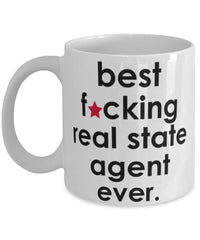 Funny B3st F-cking Real Estate Agent Ever Coffee Mug White