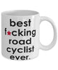 Funny B3st F-cking Road Cyclist Ever Coffee Mug White