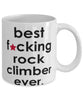 Funny B3st F-cking Rock Climber Ever Coffee Mug White