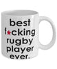 Funny B3st F-cking Rugby Player Ever Coffee Mug White