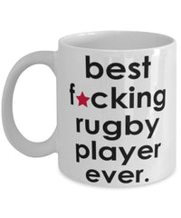 Funny B3st F-cking Rugby Player Ever Coffee Mug White