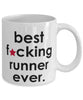 Funny B3st F-cking Runner Ever Coffee Mug White
