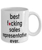 Funny B3st F-cking Sales Representative Ever Coffee Mug White