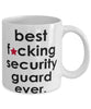 Funny B3st F-cking Security Guard Ever Coffee Mug White