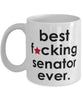 Funny B3st F-cking Senator Ever Coffee Mug White