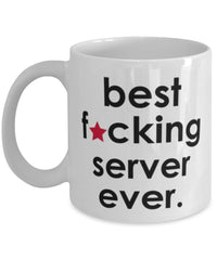 Funny B3st F-cking Server Ever Coffee Mug White