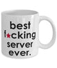 Funny B3st F-cking Server Ever Coffee Mug White