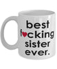 Funny B3st F-cking Sister Ever Coffee Mug White