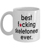 Funny B3st F-cking Skeletoneer Ever Coffee Mug White