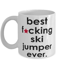 Funny B3st F-cking Ski Jumper Ever Coffee Mug White