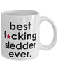 Funny B3st F-cking Sledder Ever Coffee Mug White