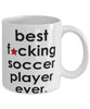 Funny B3st F-cking Soccer Player Ever Coffee Mug White