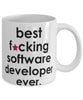 Funny B3st F-cking Software Developer Ever Coffee Mug White