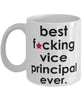 Funny B3st F-cking Vice Principal Ever Coffee Mug White